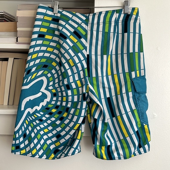 3 pairs men’s sz 32-33 swim board shorts billabong, fox, quicksilver - Picture 5 of 11